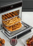 BLAZANT T12 Air Fryer Toaster Oven Combo,20Qt Airfryer Countertop Microware Xl Large Convection Oven Smart, With Shake/Flip Reminder Cookbook, Drumstick Grill Accessories, Chicken Leg Wing Rack 12 Slots