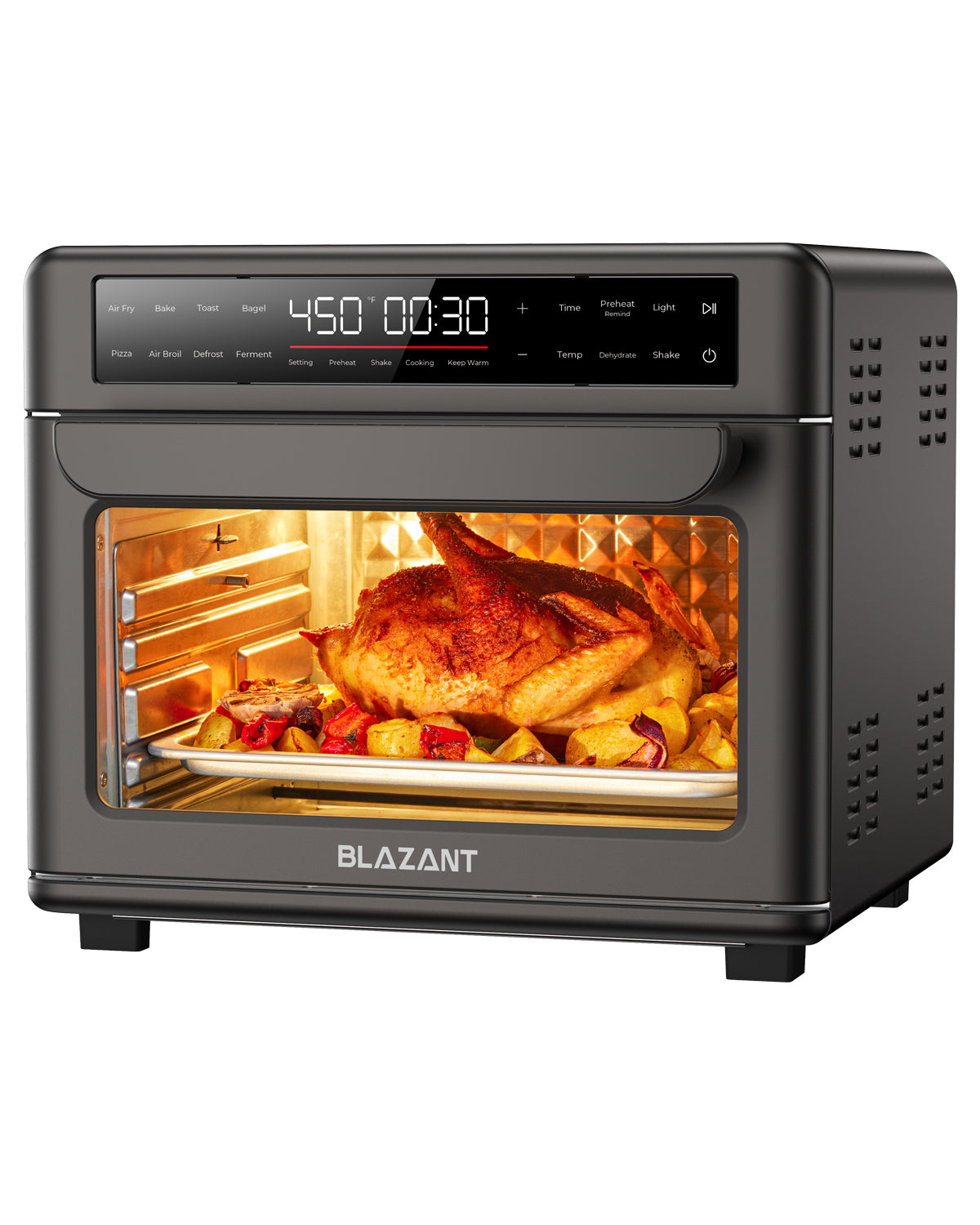 BLAZANT T-26 Toaster Oven Air Fryer Combo, 20QT/19L Air Fryers Oven, 16-in-1 Touch Keys